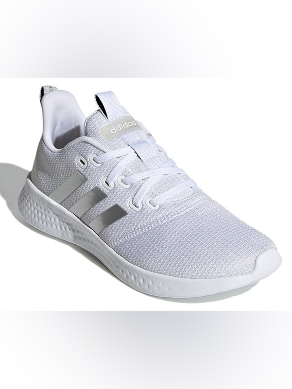 LIKE NEW Adidas Women’s Puremotion White Silver Metallic Running Sneakers